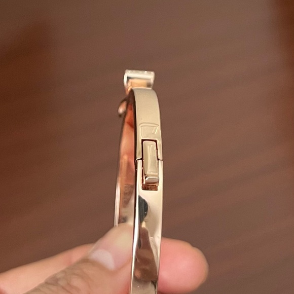 Kate Spade Ready Set Bow Bangle Bracelet (Rose Gold Tone) - Picture 4 of 7